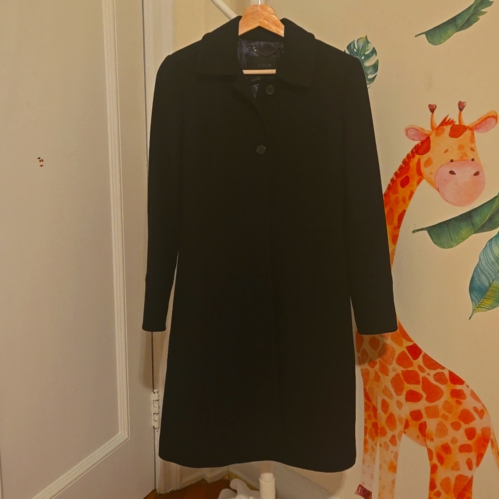 J Crew Black Coat Size 0